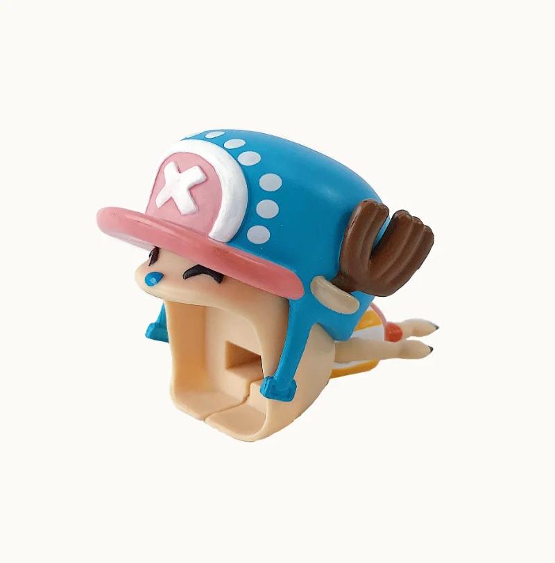 Anime une pièce câble de données de téléphone manchon de protection dessin animé Zoro Chopper Luffy