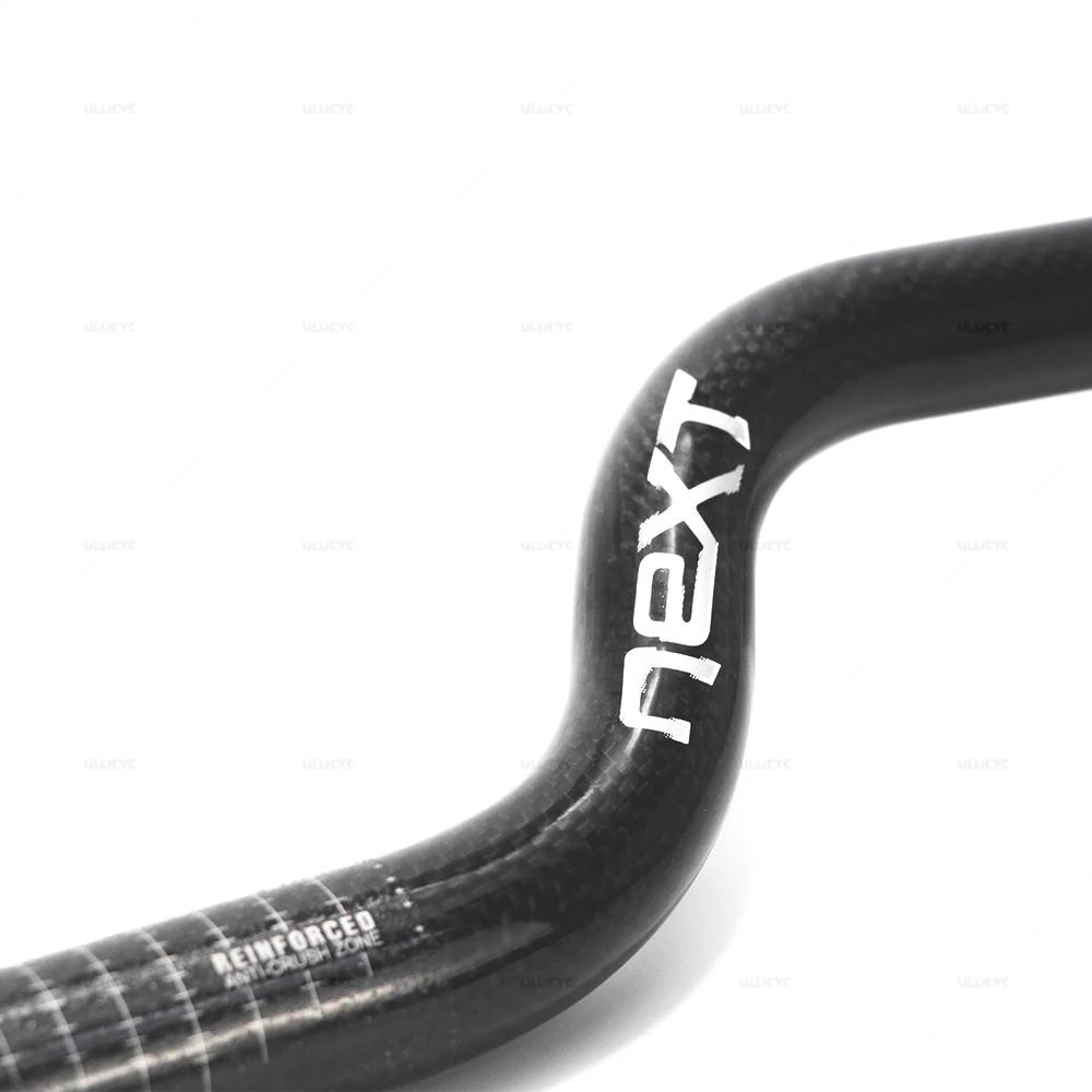 Guidon élévateur en carbone pour VTT et BMX, guidon brillant, visage de course NEXT, 31,8 mm, diamèt