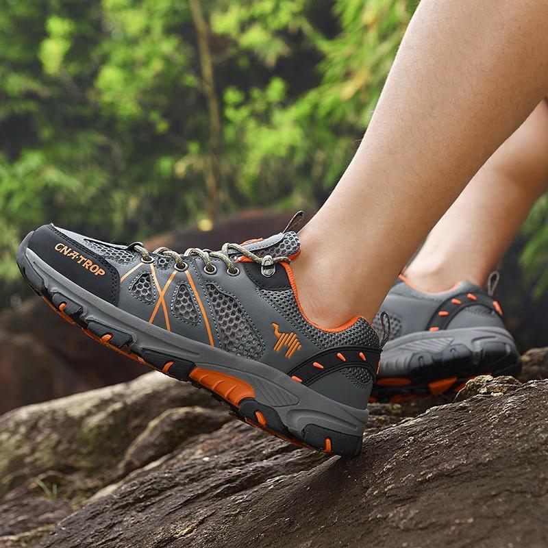 Chaussures de randonnée pour hommes, chaussures de sport simples en maille respirante, chaussures de