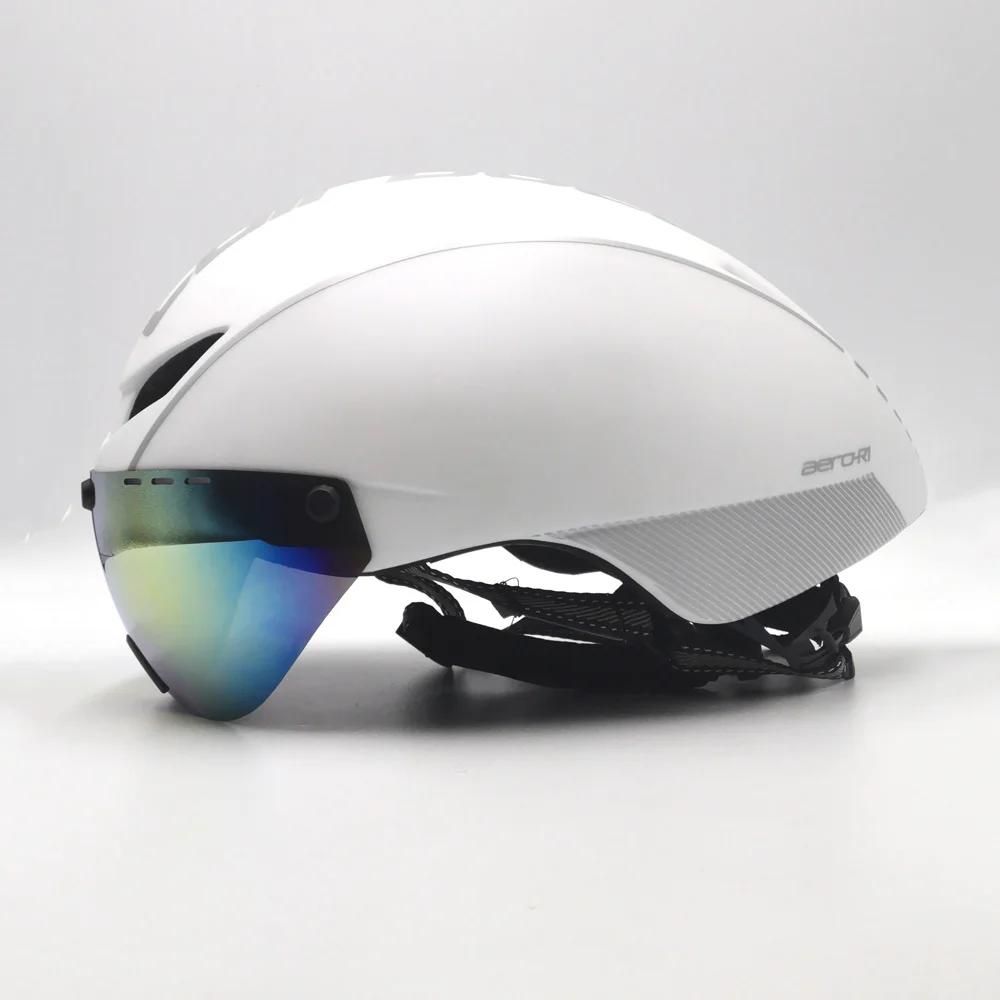 YUMAJ nouveau Aero TT casque de vélo de route lunettes course cyclisme vélo sport casque de sécurité