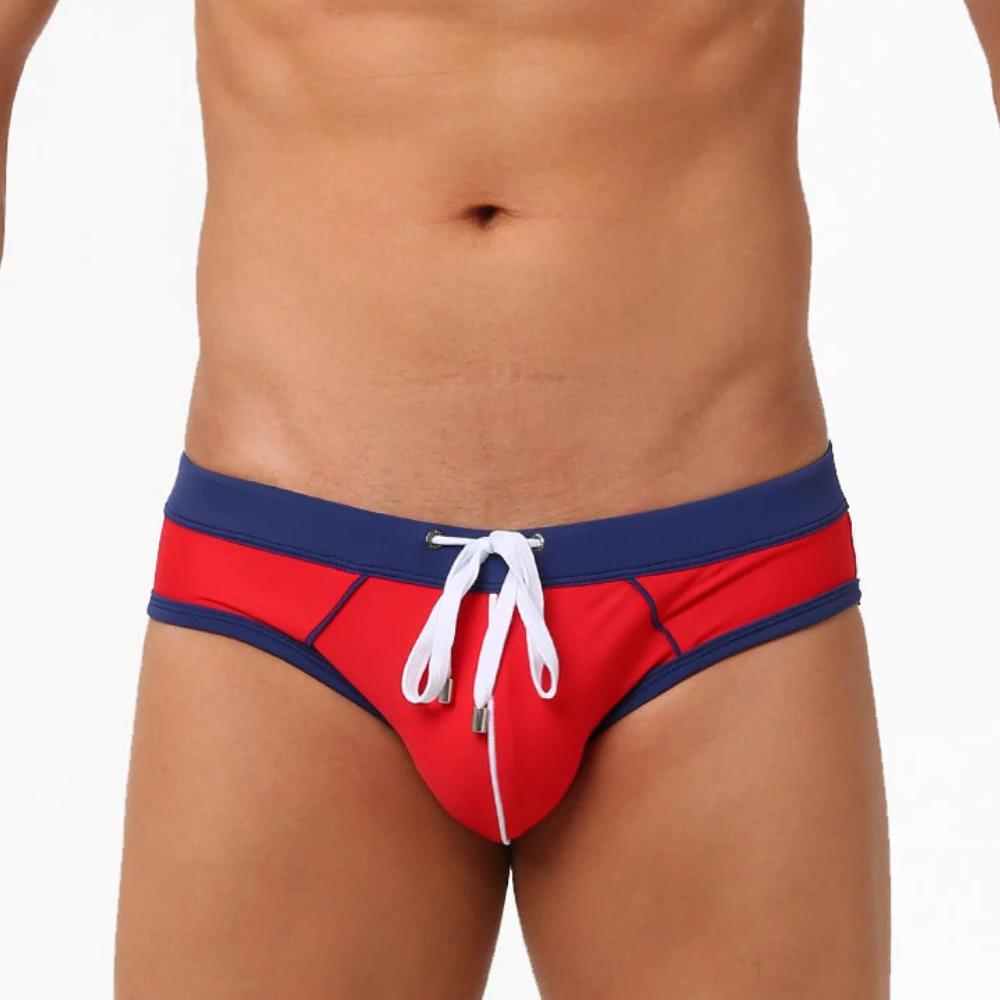 Maillot de bain pour hommes, culotte de plage, Sexy, respirant, culotte hi-q, Boxer, costume de bain