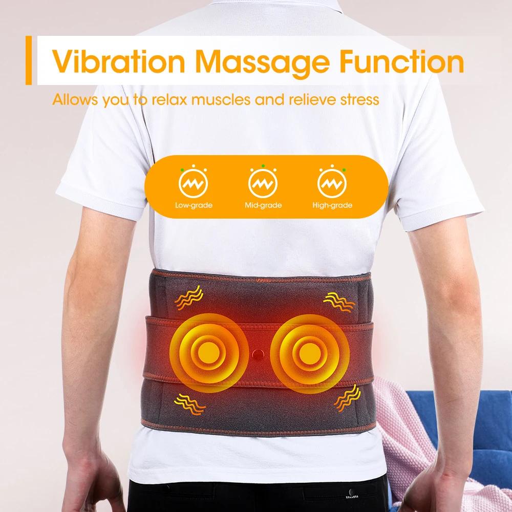 Ceinture chauffante électrique, masseur de taille, lumière rouge vibrante, compresse chaude, physiot