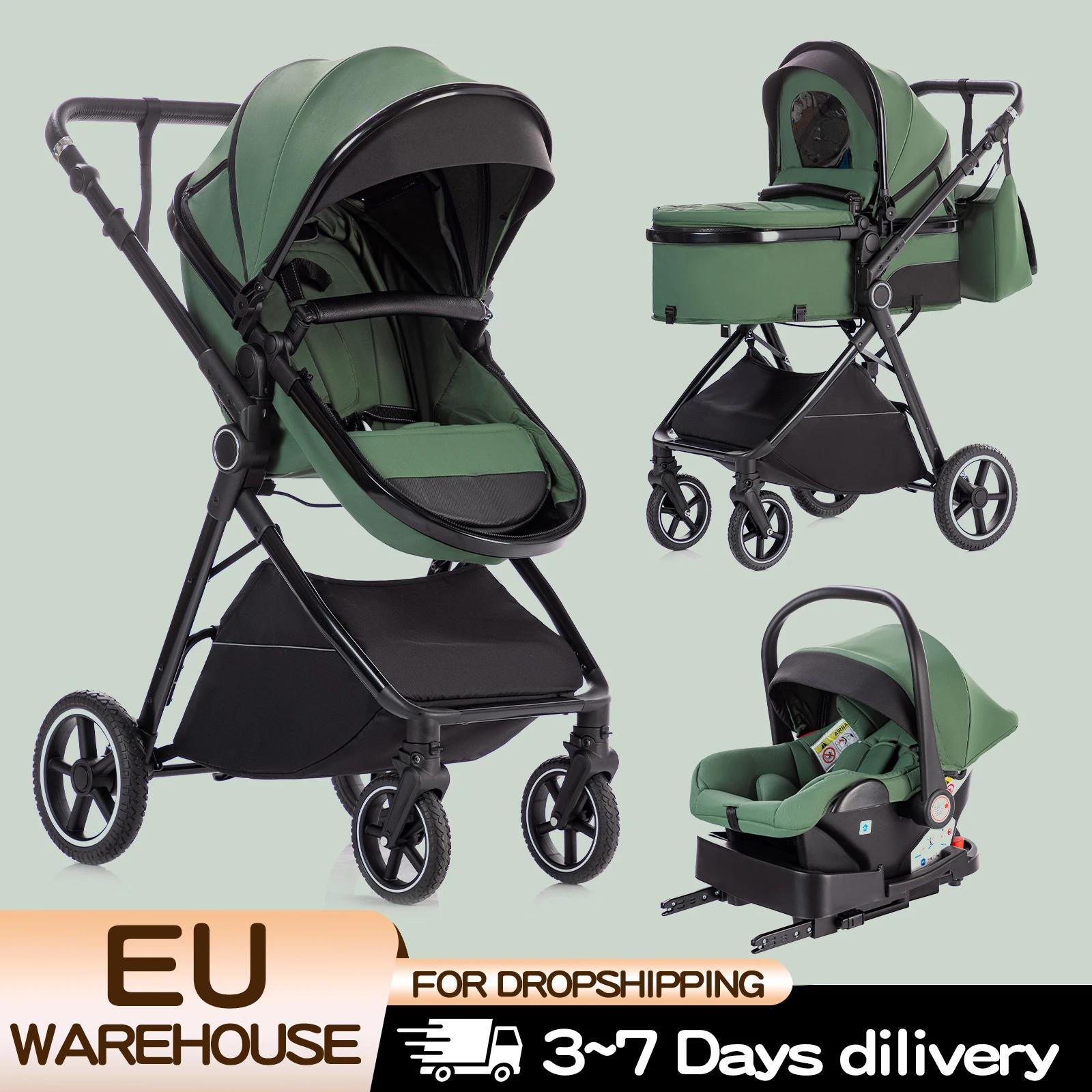 Poussette bébé 3 en 1, facile à plier, multifonctionnelle, voyage, Portable, siège de sécurité, norm