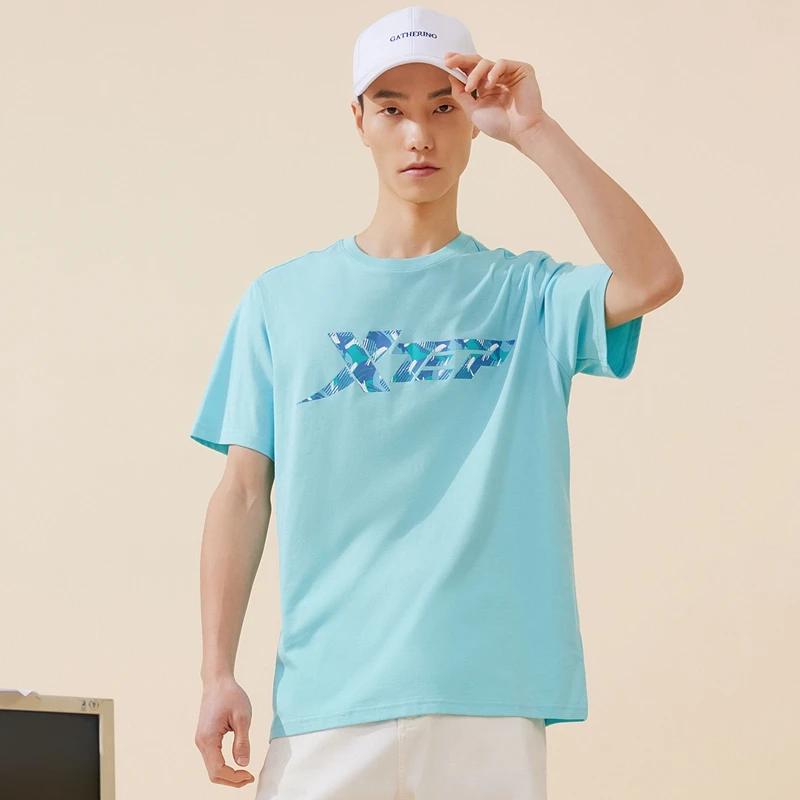 Xtep chemise tricotée à manches courtes pour hommes mode d'été sweat confortable doux Style de rue h