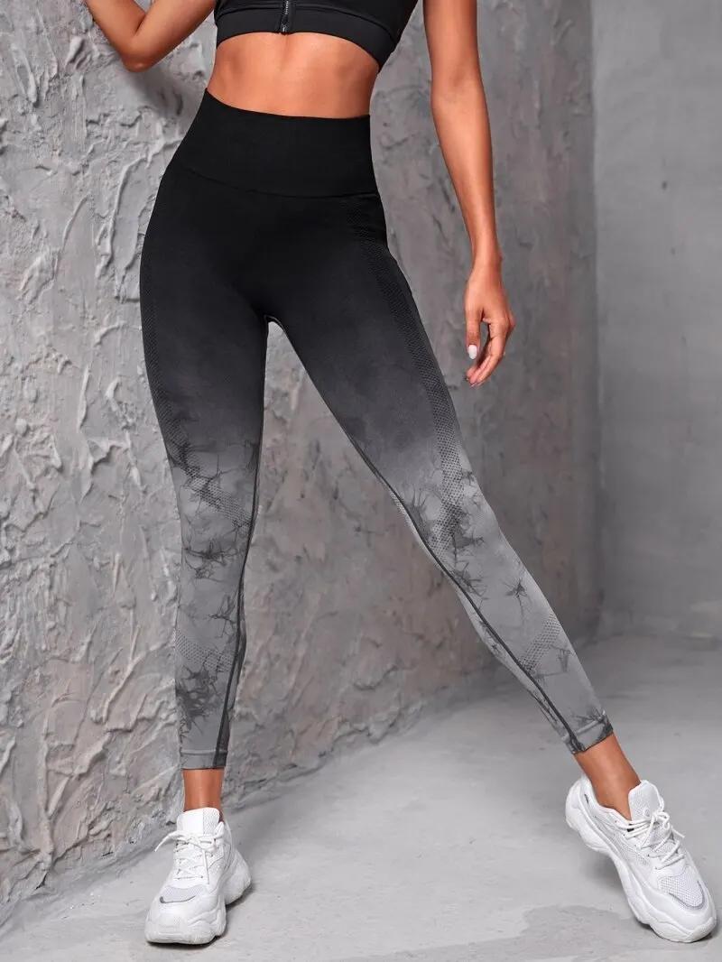 Pantalon Yoga Femme Sans Couture Taille Haute - Leggings Push-Up Fitness Jogging