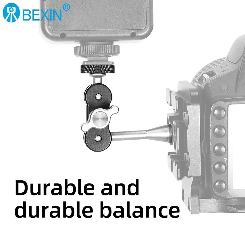 Becin – adaptateur de caméra à Double tête sphérique, Super pince, Compatible avec GoPro DJI Action
