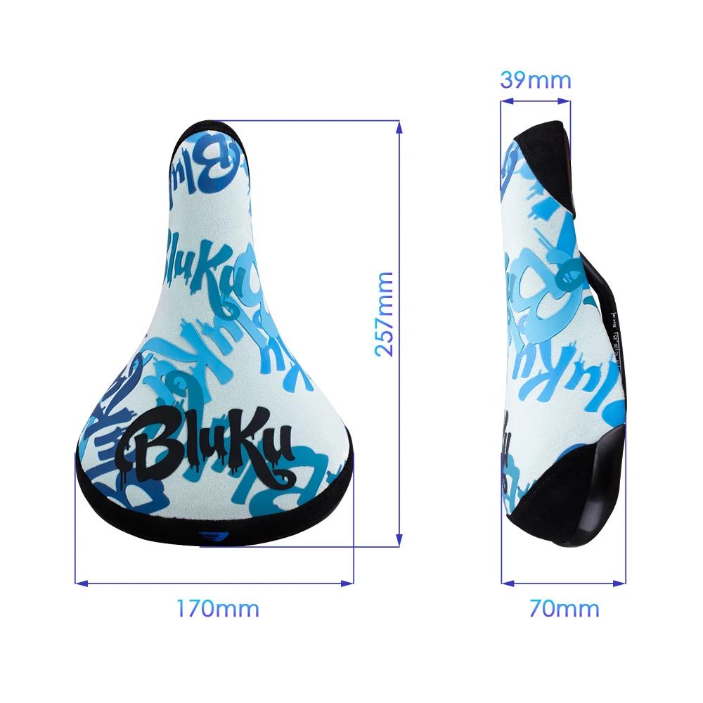Selle de vélo Funsea en silicone imprimé pour vélos, siège en flanelle avec logo brodé, rail de 8 mm