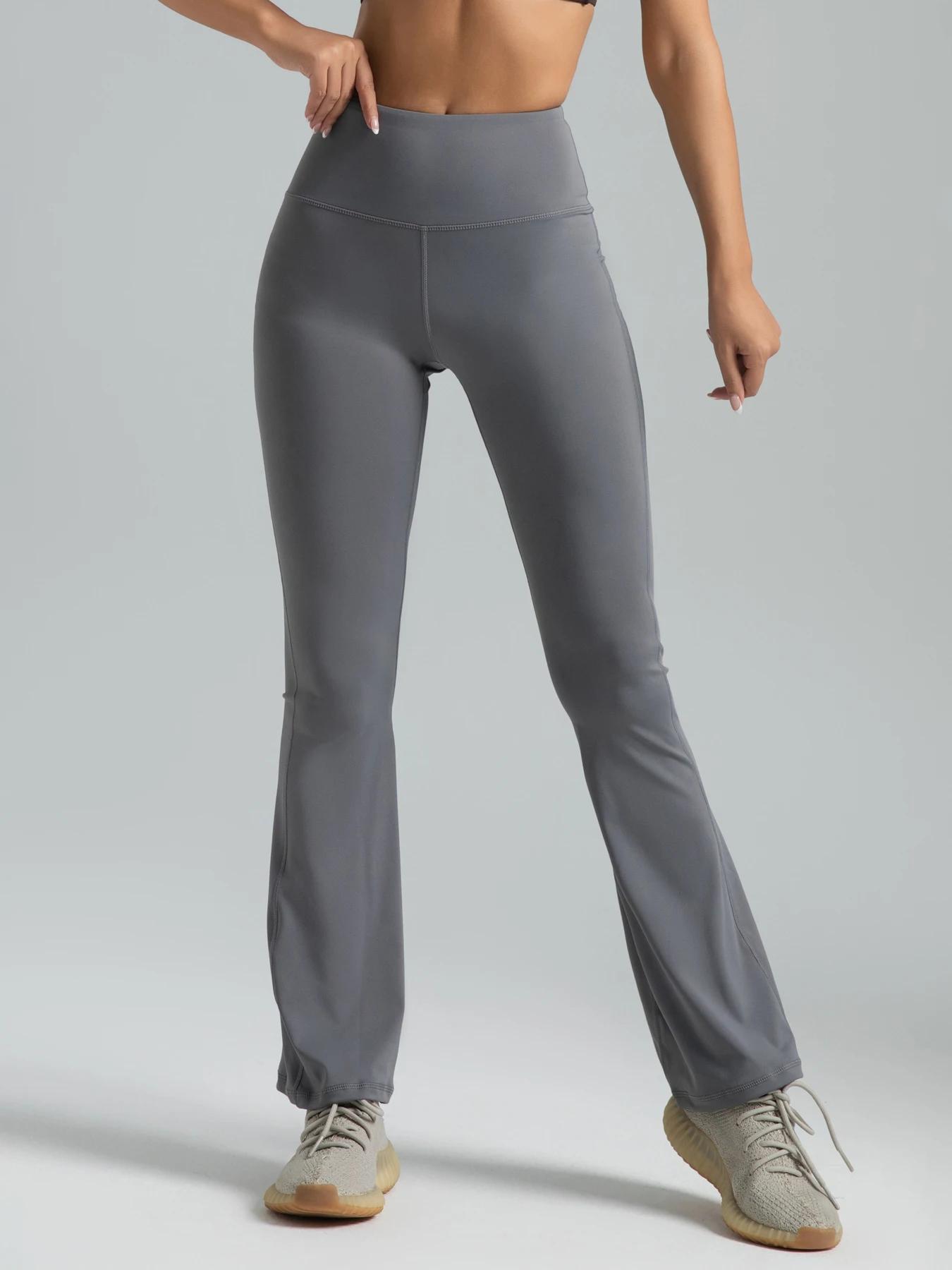 Pantalon yoga bootcut femme taille haute - Leggings évasés confortables pour entraînement et quotidien