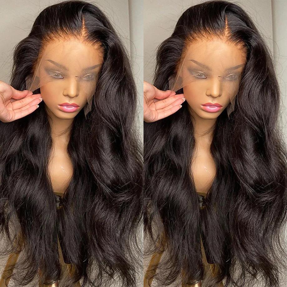 Perruque Lace Front Wig Body Wave 360 Naturelle, Cheveux Humains, 13x4, 13x6, HD, Closure 5x5, 30 32