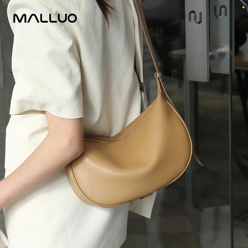 Sac à Main en Cuir de Vache group pour Femme, Sacoche Hobos Souple, Large, Demi-lune