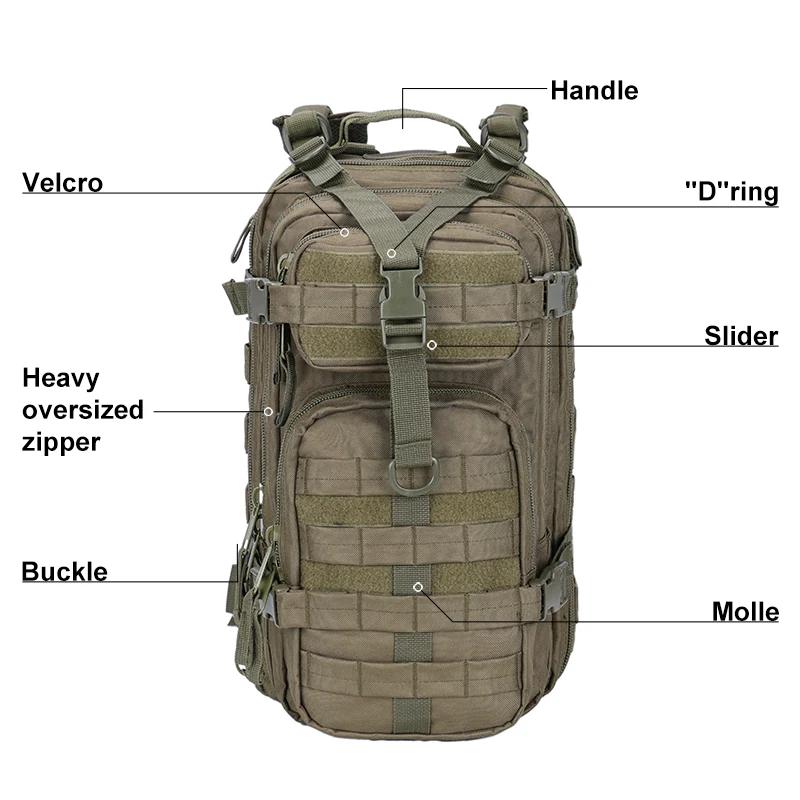 LQARMY 35L sac à dos tactique Molle sac à dos d'assaut hommes femmes sacs à dos voyage Camping Mochi