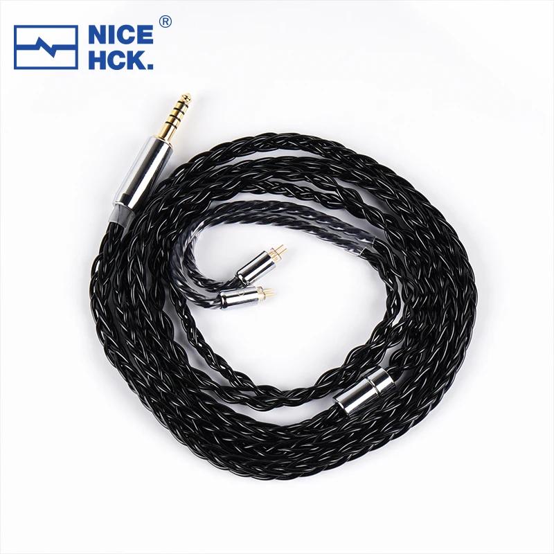 NICEHCK-Câble pour écouteurs BlackCat Ultra 8 brins, alliage de zinc et de cuivre, tremper l'huile,