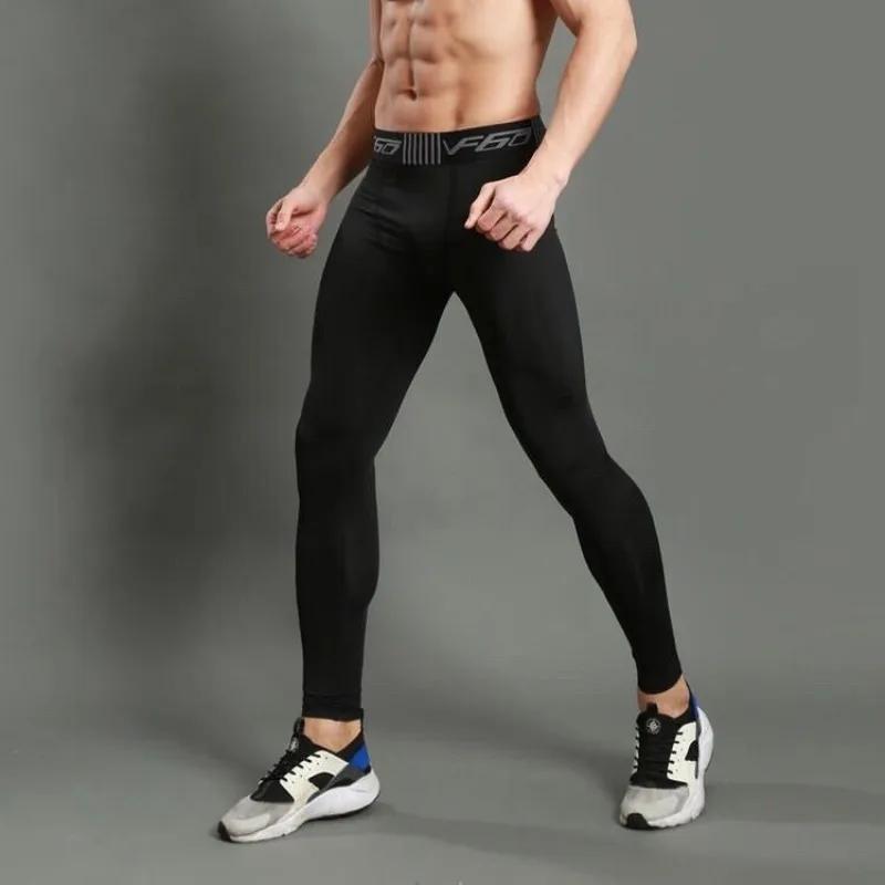 Pantalons compression homme séchage rapide running fitness - Leggings sport entraînement musculaire