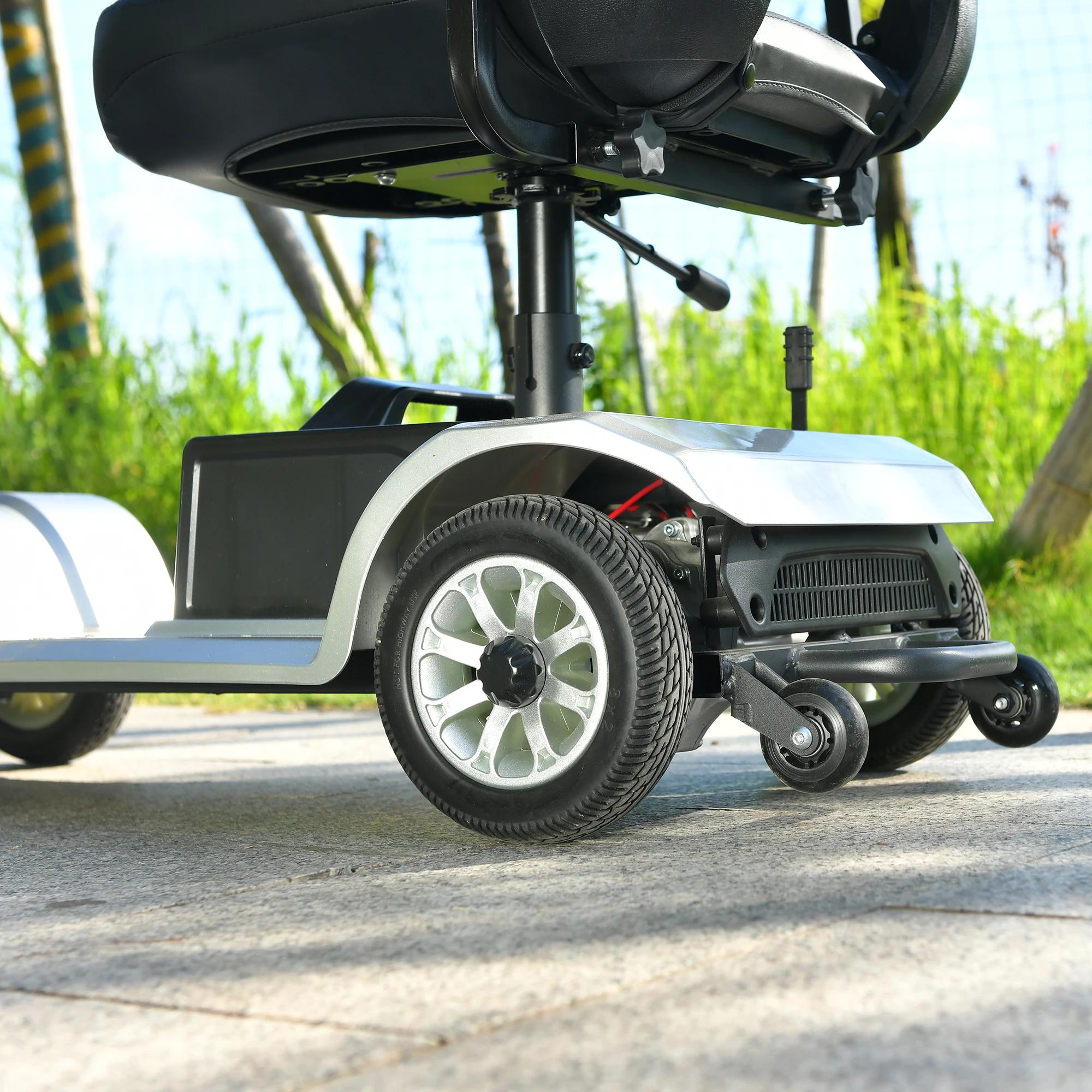 Trottinette de mobilité électrique pliable, 4 roues, personnes handicapées, adultes, personnes âgées