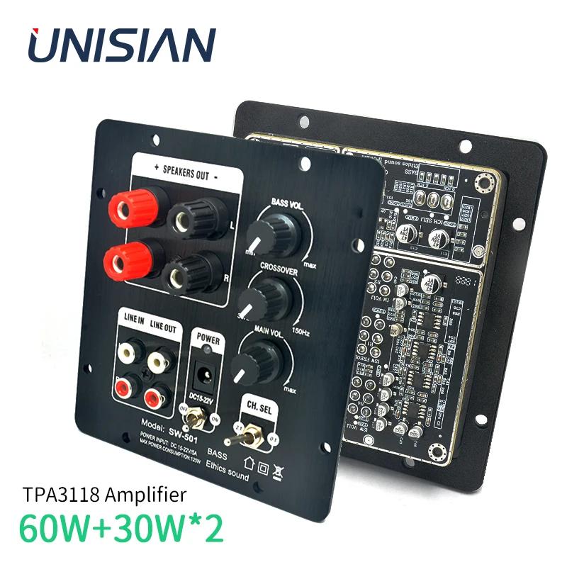 UNISIAN-Amplificateur audio 60W + 30W + 30W TPA3118, 2.1 canaux, caisson de basses numérique, amplif
