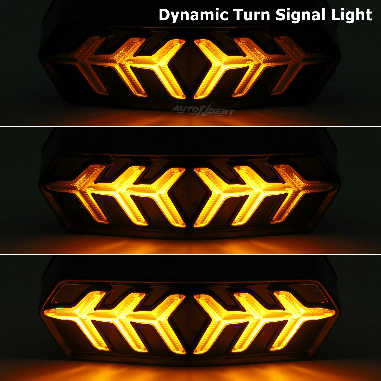 Feu stop arrière LED fumé, clignotant séquentiel intégré pour Honda GROM MSX125 CB650F CB650F CTXN70