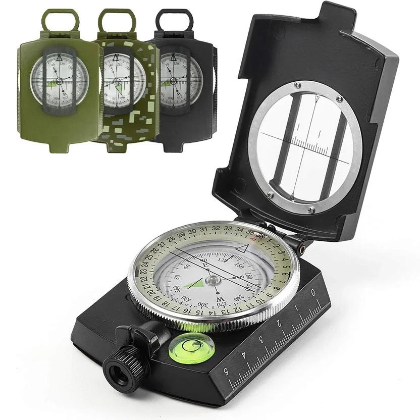 Boussole de survie tactique boussole de vue en métal professionnelle de haute précision lumineuse po