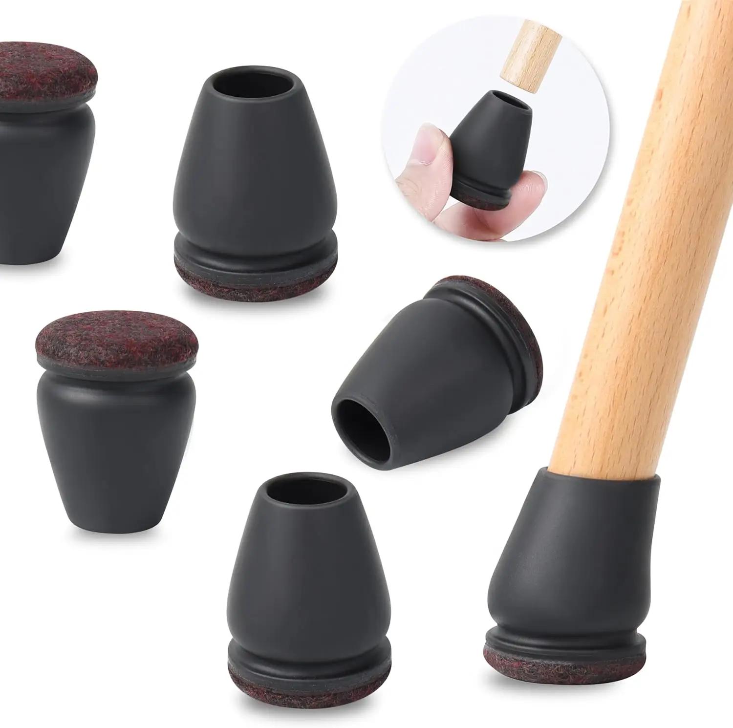 Protecteur de sol pour pieds de chaise, 8 pièces, couvre-pied diagonale avec coussinets en feutre ép