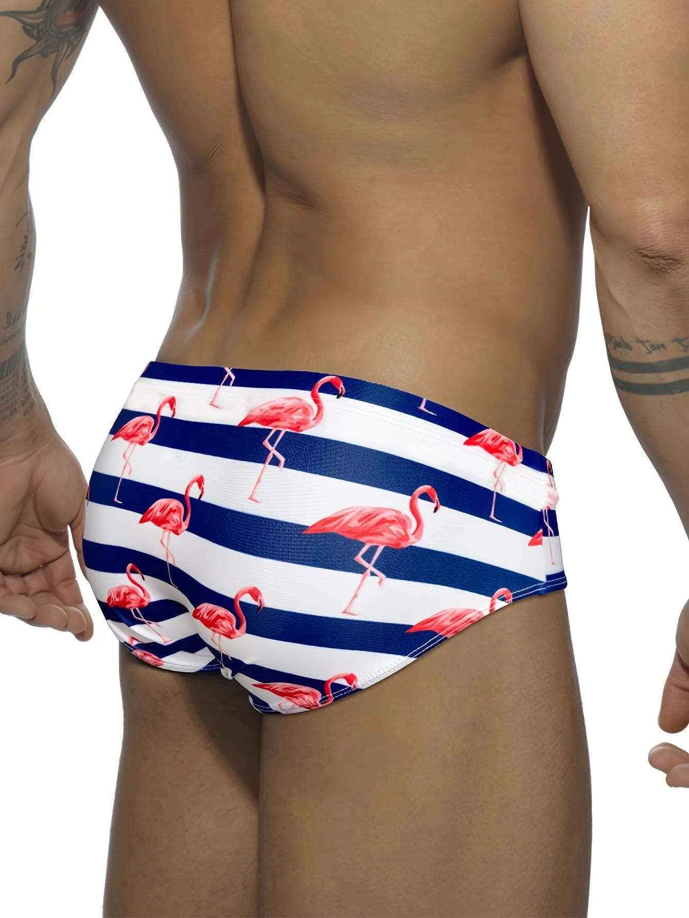 Maillot de bain compétition triangle Flamingo pour hommes - Slip natation plage été sportif