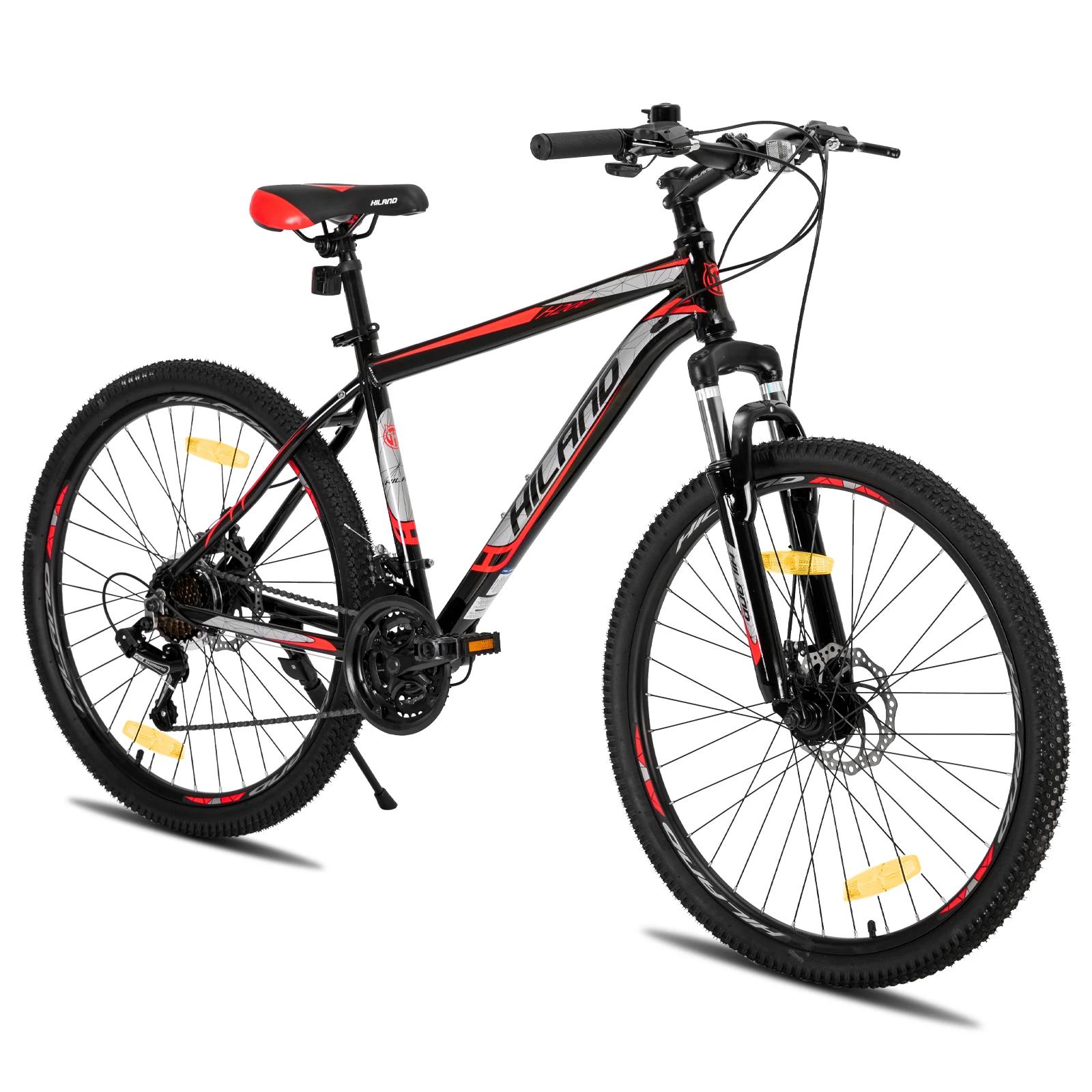 Hiland VTT, multi-pokes, transmission Shimano 21 vitesses, cadre en aluminium, roues de 26 pouces, v