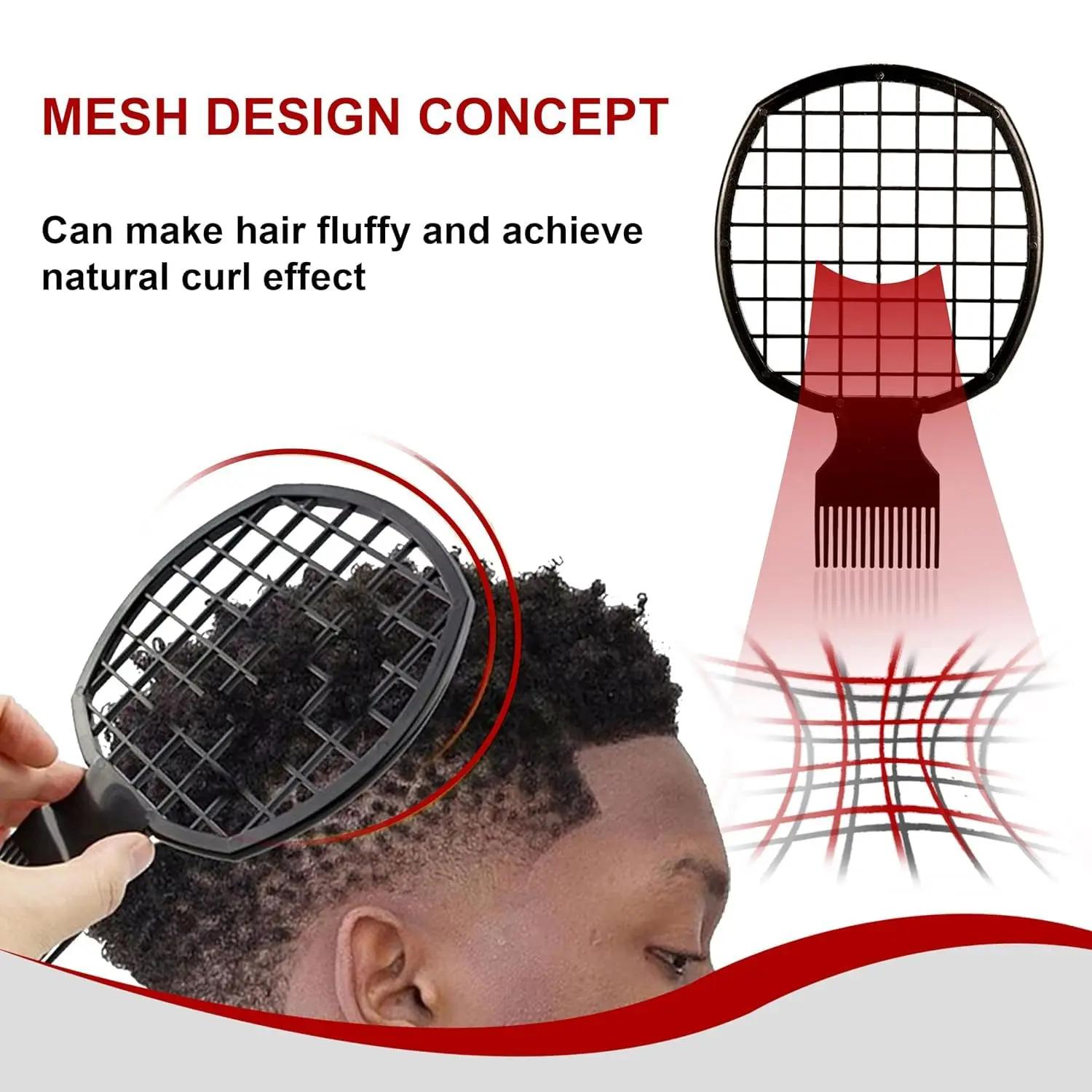 Éponge de peigne à cheveux Afro Twist, 2 pièces, brosse en éponge pour cheveux bouclés pour hommes e