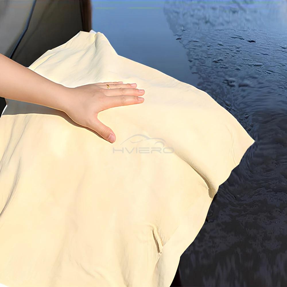 Chamois à séchage naturel pour moto, 1 pièce, multi-tailles, forme libre, tissu en cuir véritable, l