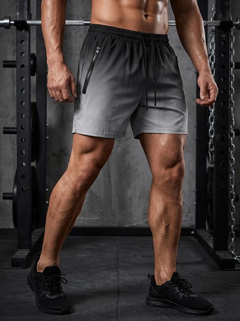 Short de course homme séchage rapide - Poches zippées, extensible, doublure maille, sport été