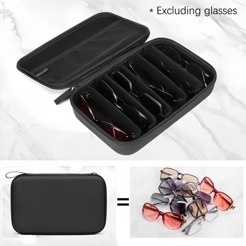 Boîte de rangement pour lunettes réglable à 6/7 compartiments | Organisateur de lunettes portable