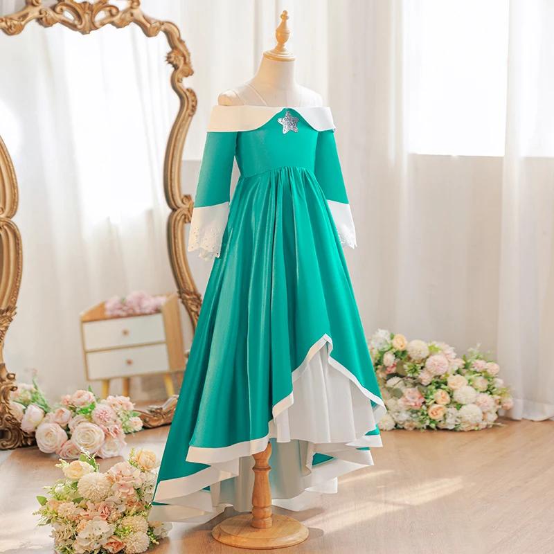 Nouvelle robe Rosalina bleue pour filles, costume d'halloween, robe de princesse pour jeu de rôle, v