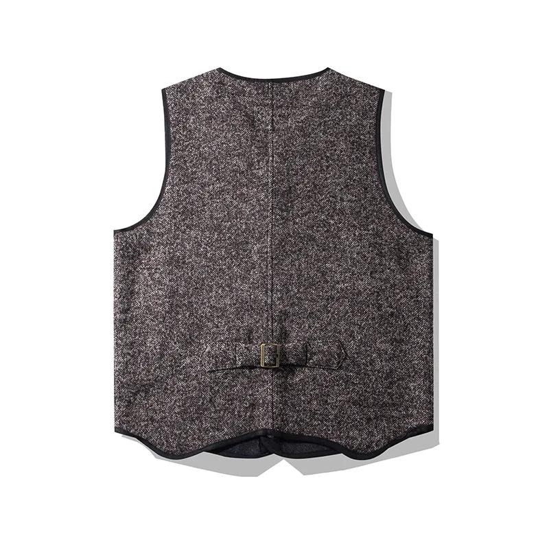 OKONKWO AMEKmp I-Gilet en Peluche Chaud à Col en V, Fleur Grossière Britannique, Voyage en Plein Air