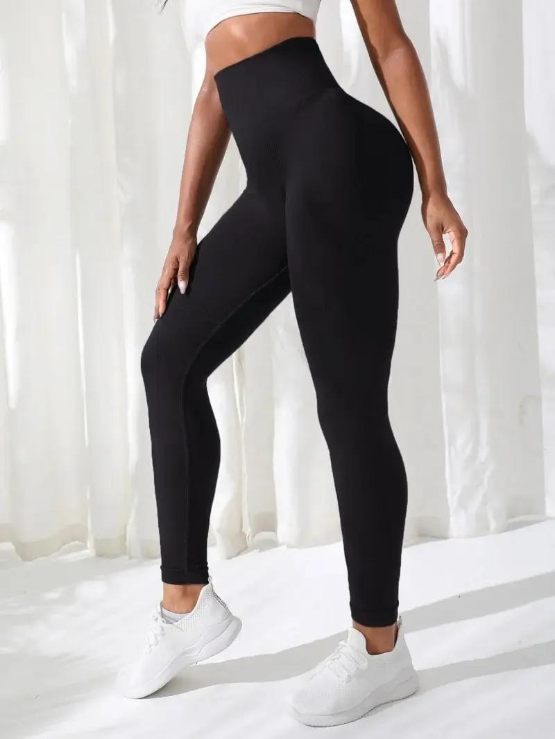 Pantalons de Yoga pour femmes, vêtements de sport sans couture, extensibles, taille haute, exercice
