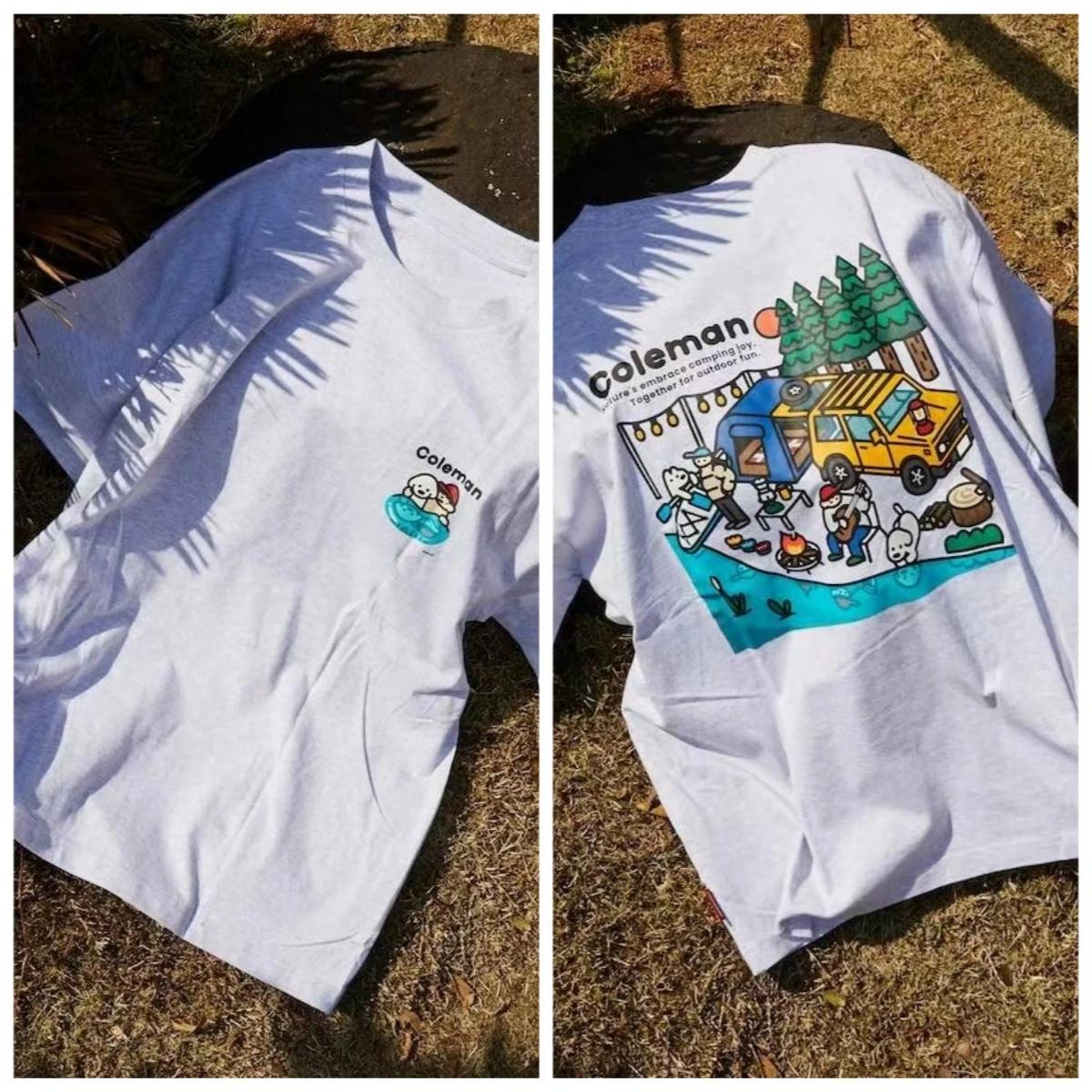 Marque coréenne haut de gamme Coleman – Nouvelle collection été 2026 – T-shirt unisexe à col rond et