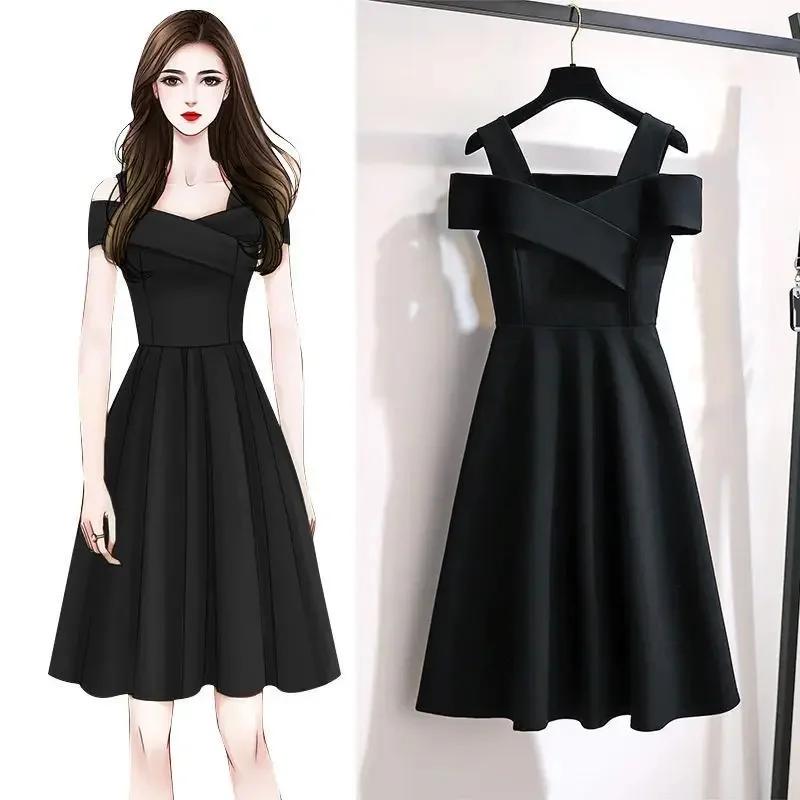 Robe élégante à la mode pour femmes, jupe couvertes à la taille, amincissante, filles rondes, grande
