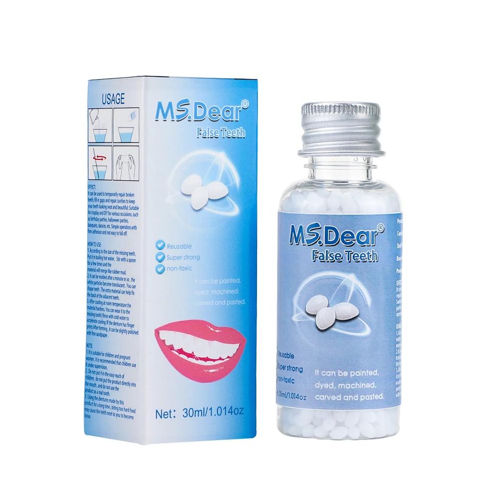Granulés de réparation temporaire des dents en résine, 30ml, espace dentaire manquant, dents cassées