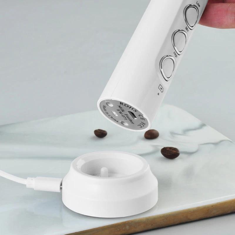 Mousseur à lait électrique Portable 3 en 1, mousseur Rechargeable Portable, mélangeur de boissons à