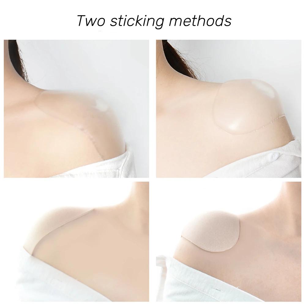 1 paire d'épaulettes antidérapantes en Silicone naturellement doux, rehausseur d'épaule Invisible, c