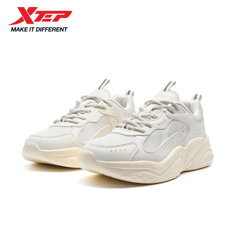 Xtep chaussures décontractées pour femmes 2025 été léger respirant maille à semelles épaisses hauteu