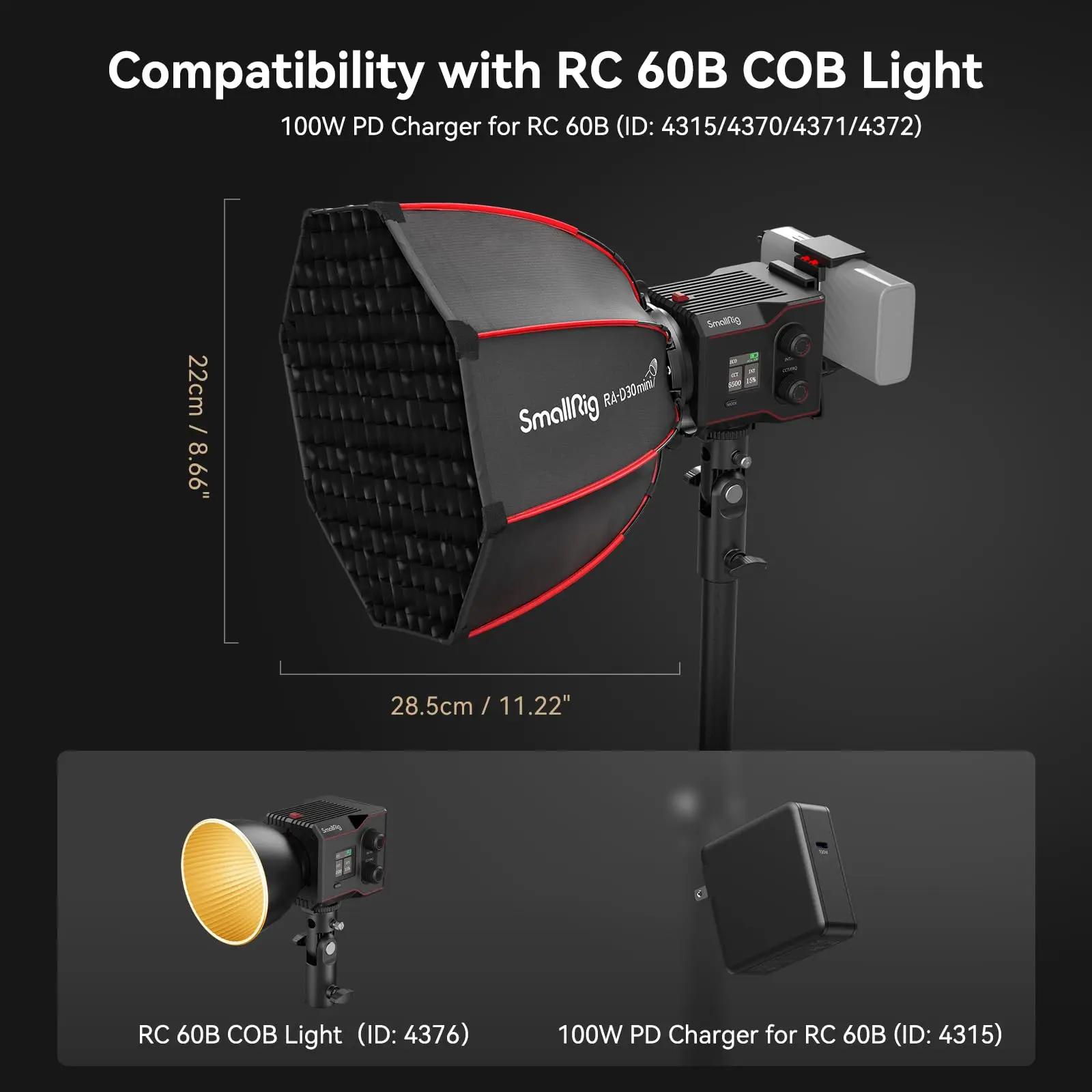 SmallRig Mini boîte à lumière parabolique RA-D30 29 cm à dégagement rapide, compatible avec la lumiè