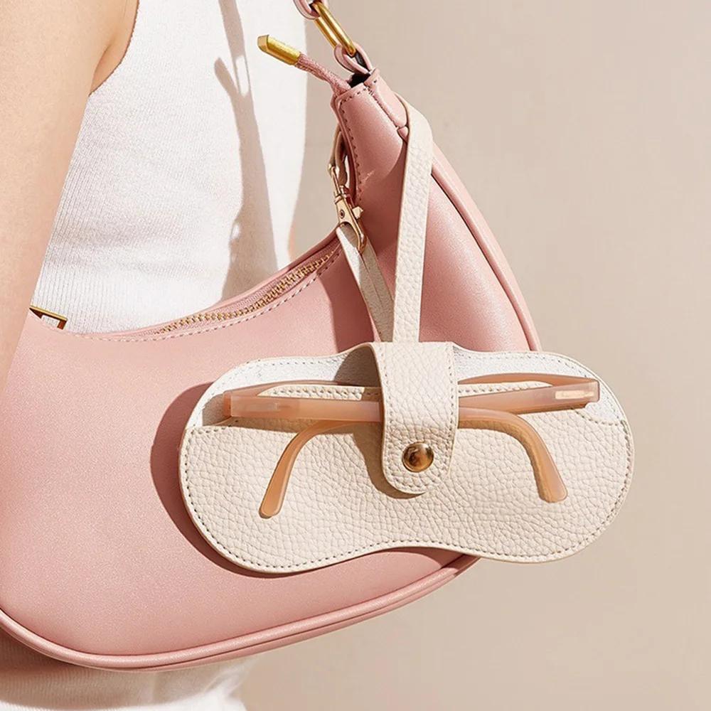 Étui à lunettes magnétique-support de pochette pour lunettes de soleil en cuir mince-organisateur de