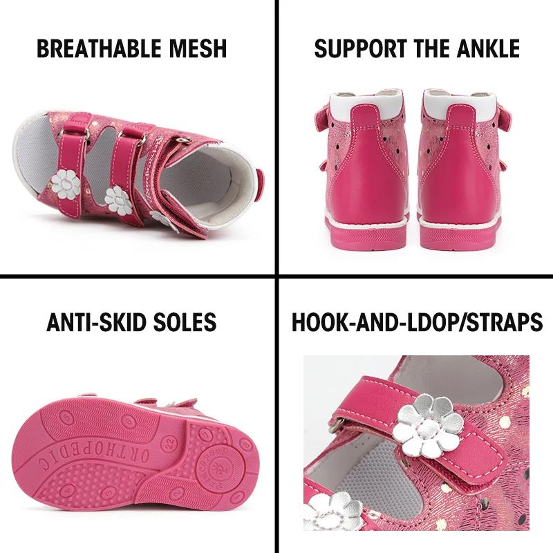 Sandales orthopédiques pour enfants princepard Girls chaussures orthopédiques pour enfants avec dos