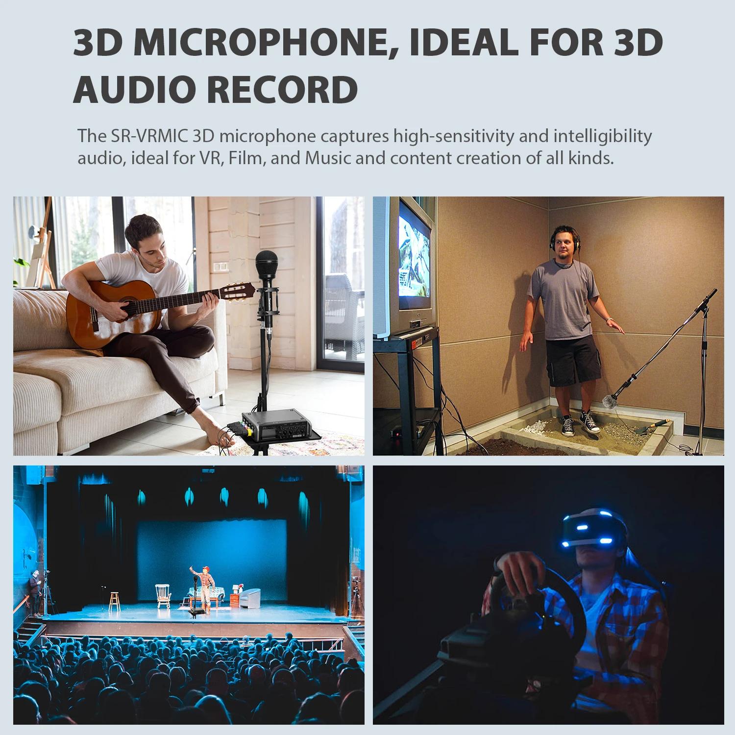 Saramonic SR-VRMIC Microphone à main condensateur 3D micro cardioïde pour film VR création de conten