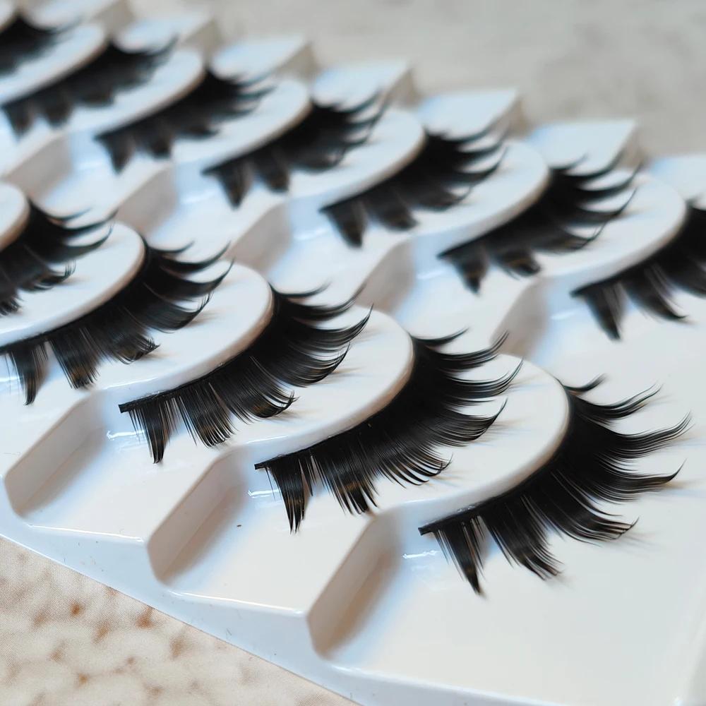 Faux cils de vison longs faits à la main, cils d'apparence spectaculaire, outils cosmétiques, maquil