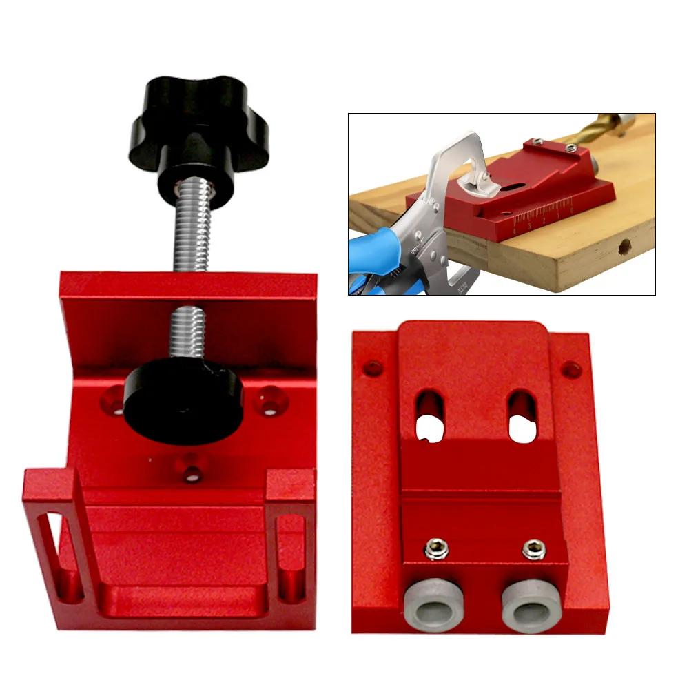 Gabarit de trous de poche, kit de système de gabarit en bois à deux trous avec guide de perçage, for