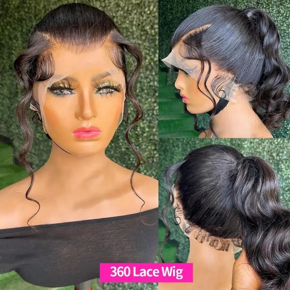 Perruque Full Lace Wig Body Wave brésilienne Remy, perruque Lace Closure Wig, pre-plucked, 30 32 pou