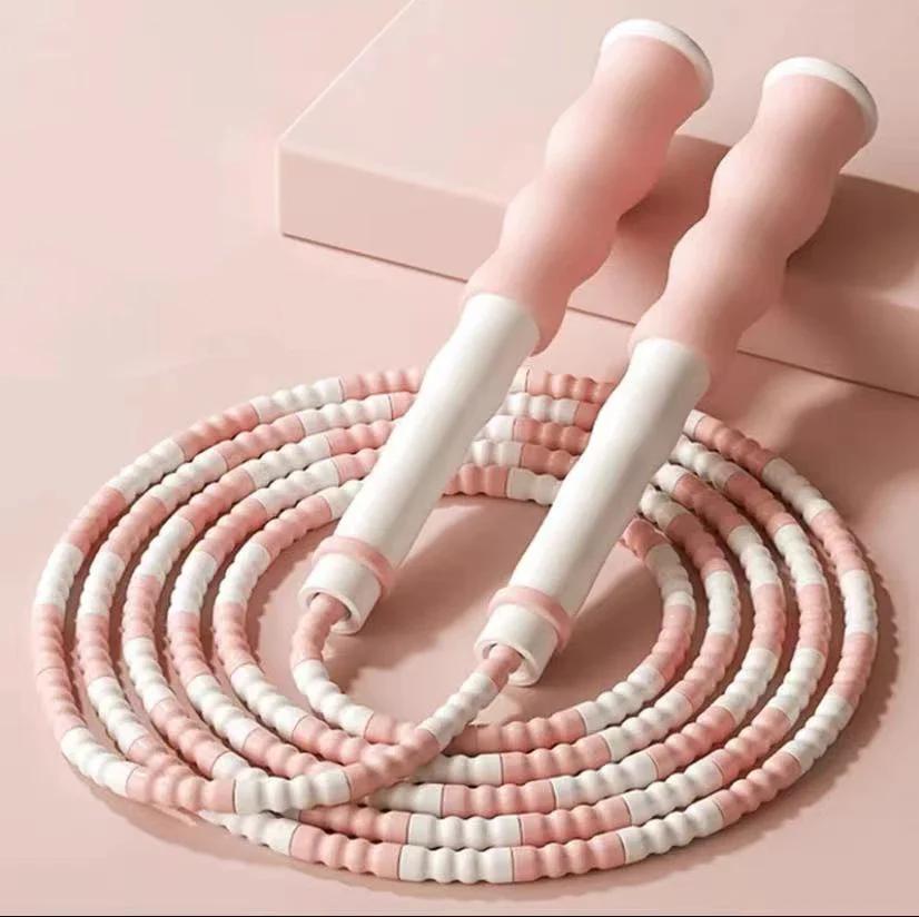 Corde à sauter en bambou pour diabétique, intérieur du maire en PVC, perlé doux, sans enchevêtrement