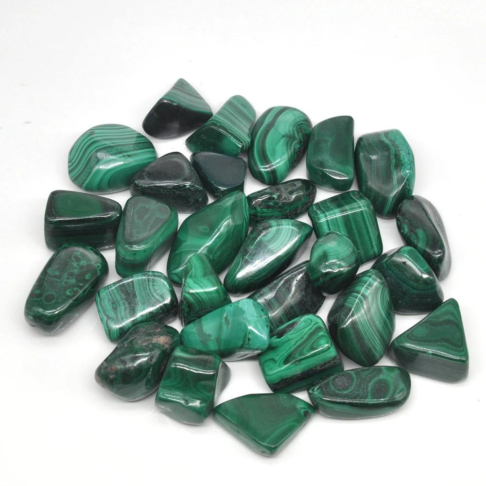 Pierres naturelles en Malachite, cristaux de guérison en vrac, véritable pierre précieuse polie Reik
