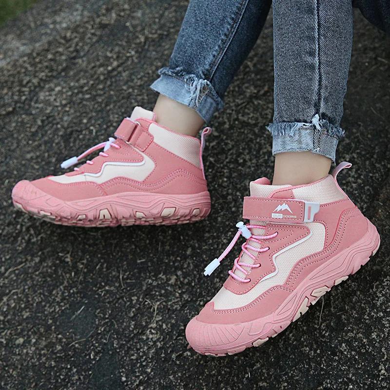 Bottes randonnée enfants anti-collision antidérapantes - Chaussures trekking garçons filles plein air