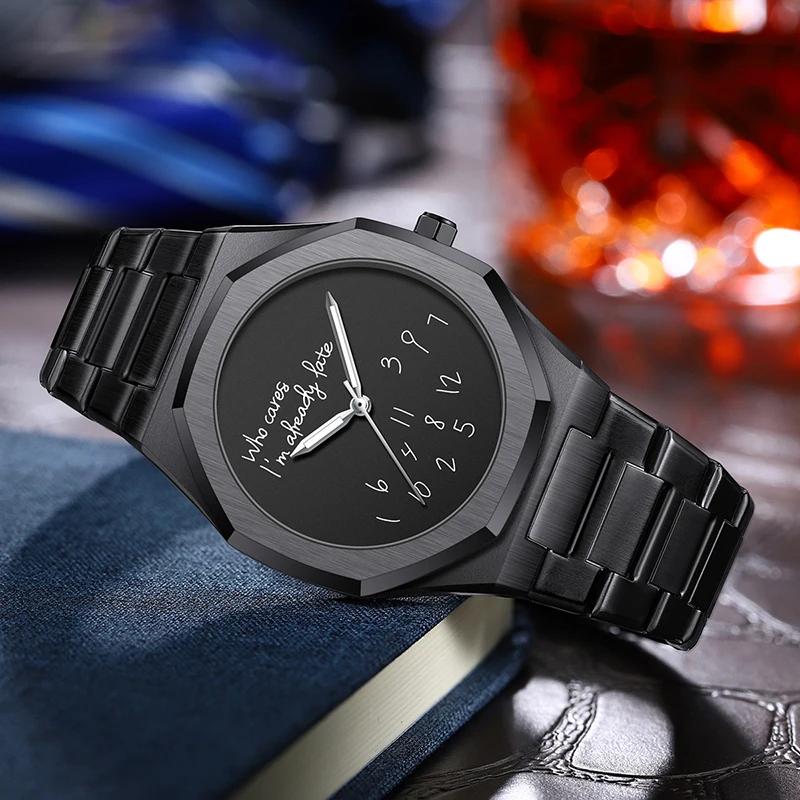 Mode luxueux exquis élégant montre pour hommes classique affaires décontracté arabe numérique bande