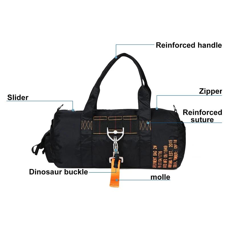 LQARMY – sac de Sport en Parachute tactique, sac de ceinture de voyage en plein air en Nylon 1000D,