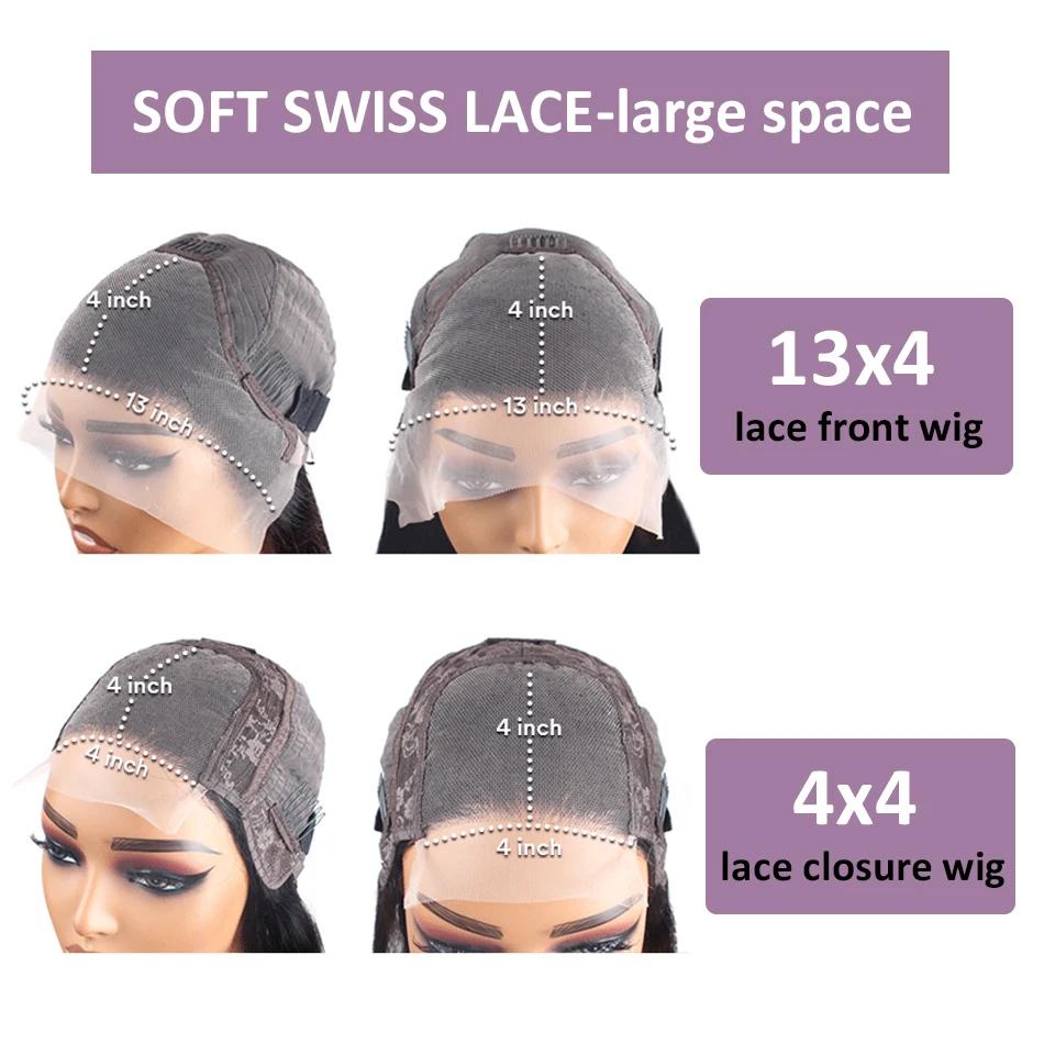WiggKnitting-Perruque Bob Lace Front Wig Naturelle Lisse, Cheveux Courts, 4x4, 13 Tages, HD